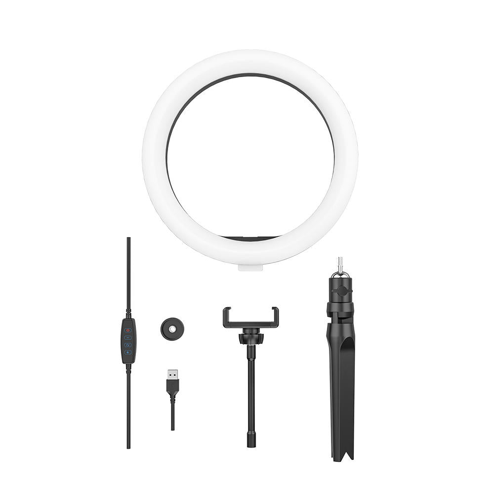 BlitzWolf LED Ring Light Tripod Stand Wireless With Remote Shutter And Phone Clip